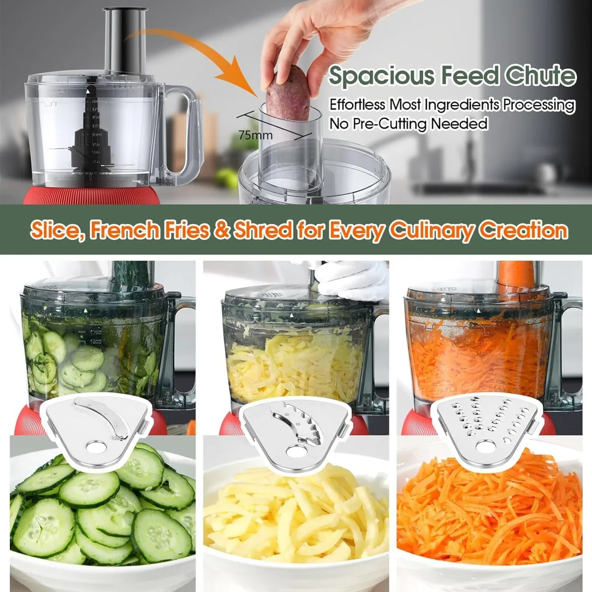 1500W Food Processor and Blender Combo 2.5L - Image 3