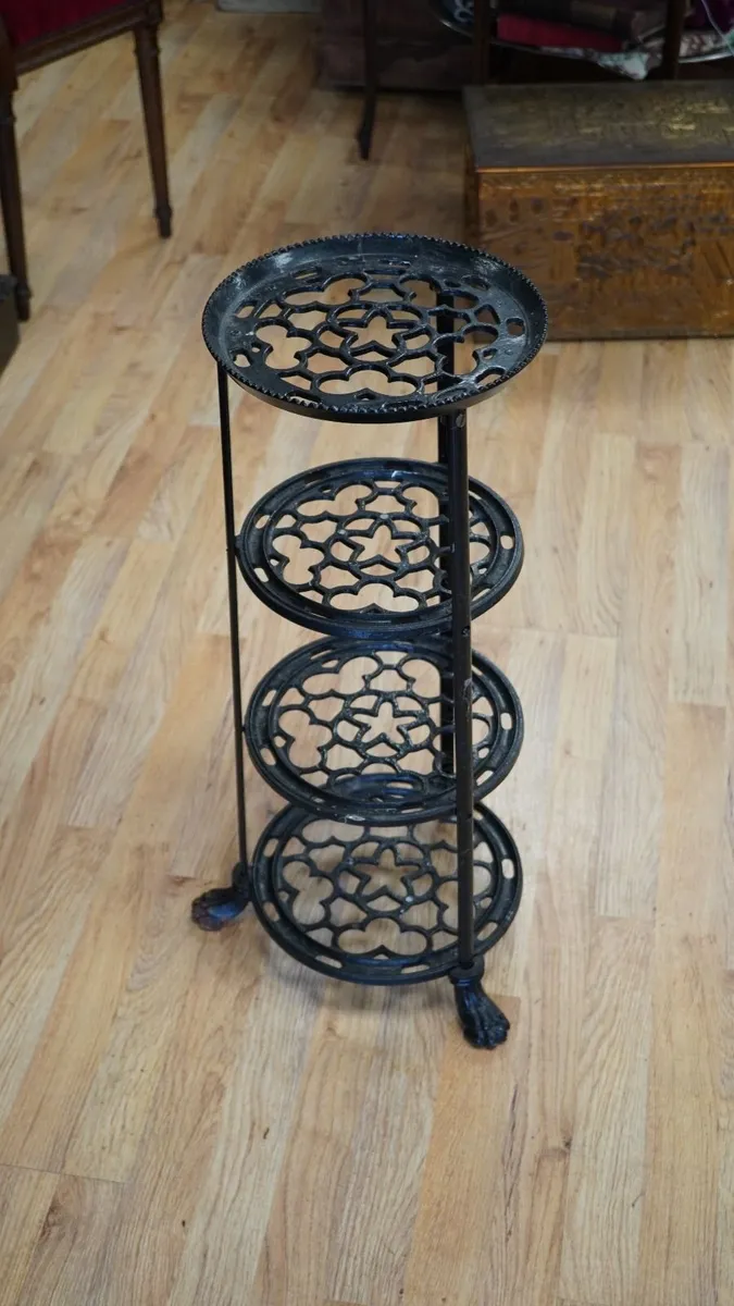 Decorative Wrought Iron Pan Stand - Image 2