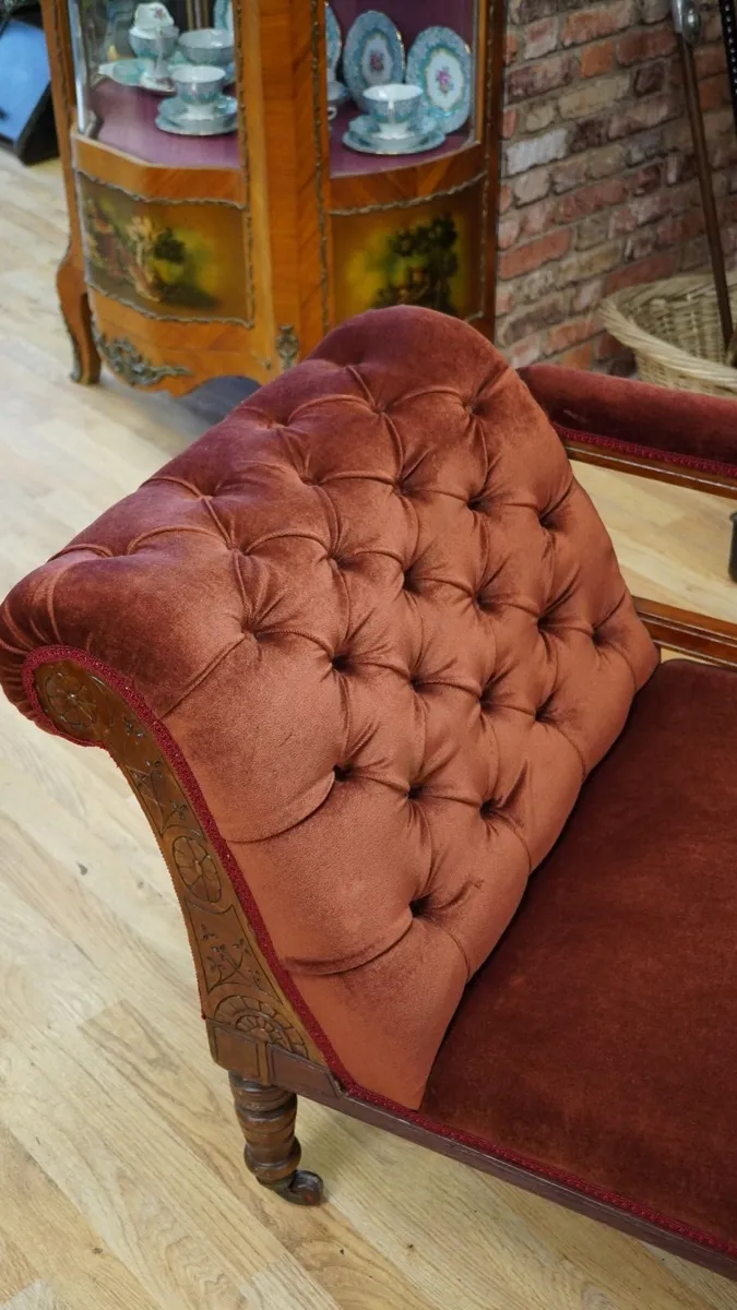 Velvet Chaise Longue Daybed - Image 3