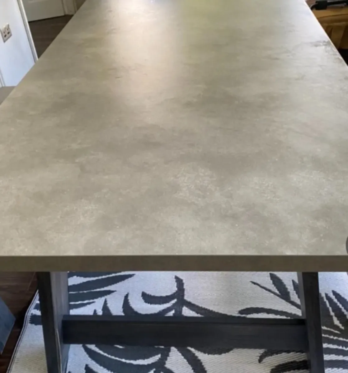 Kitchen/Dining table and two benches - Image 4