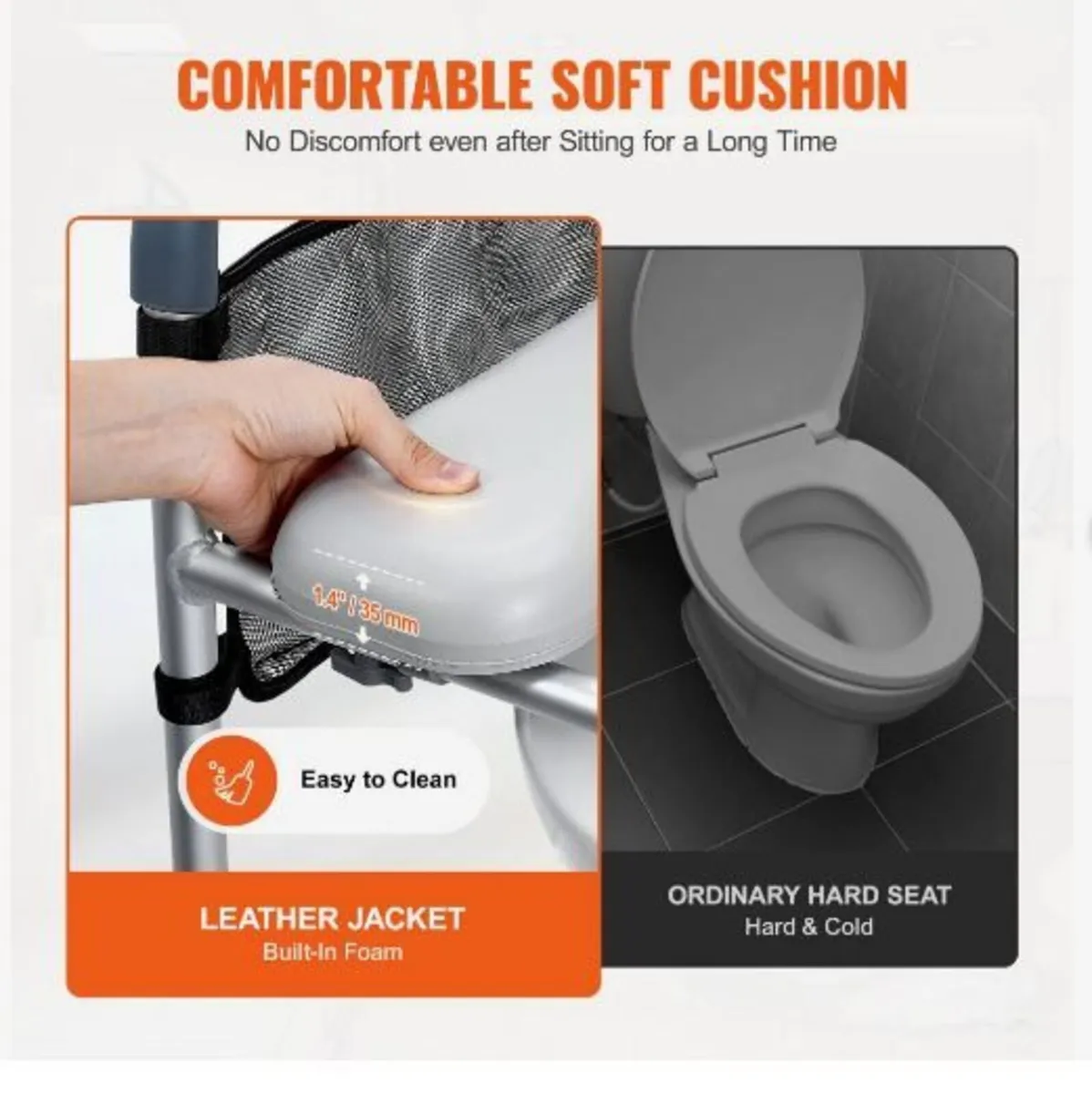 Raised Toilet Seat, 7-Position Height Adjustment - Image 4