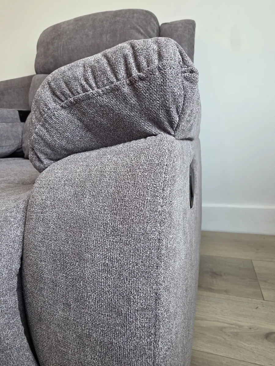 New Full Recliner Fabric Sofa Sets With Cupholders - Image 2