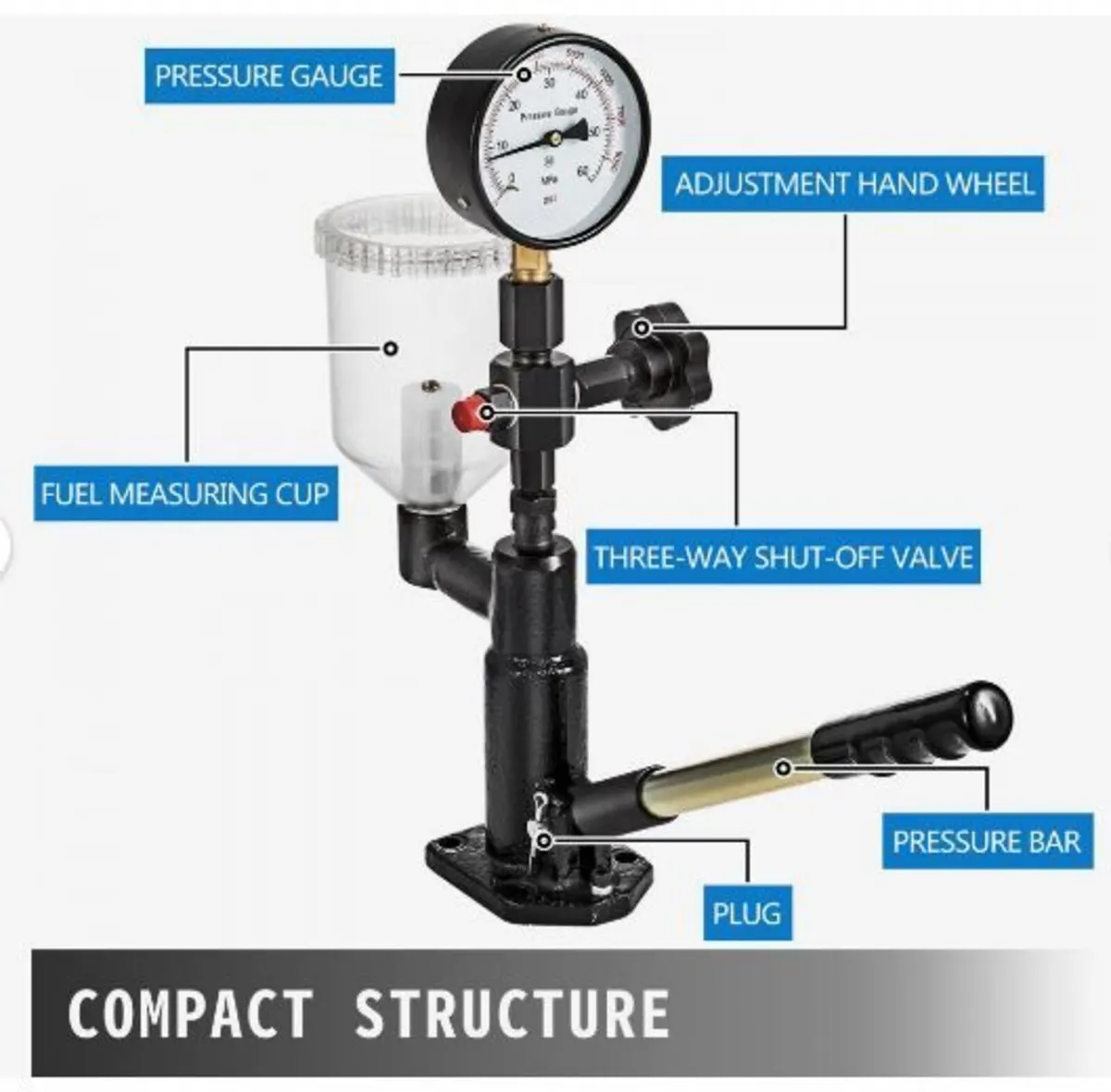 600 Bar Injector Tester 0.8L Fuel Pressure - Image 4