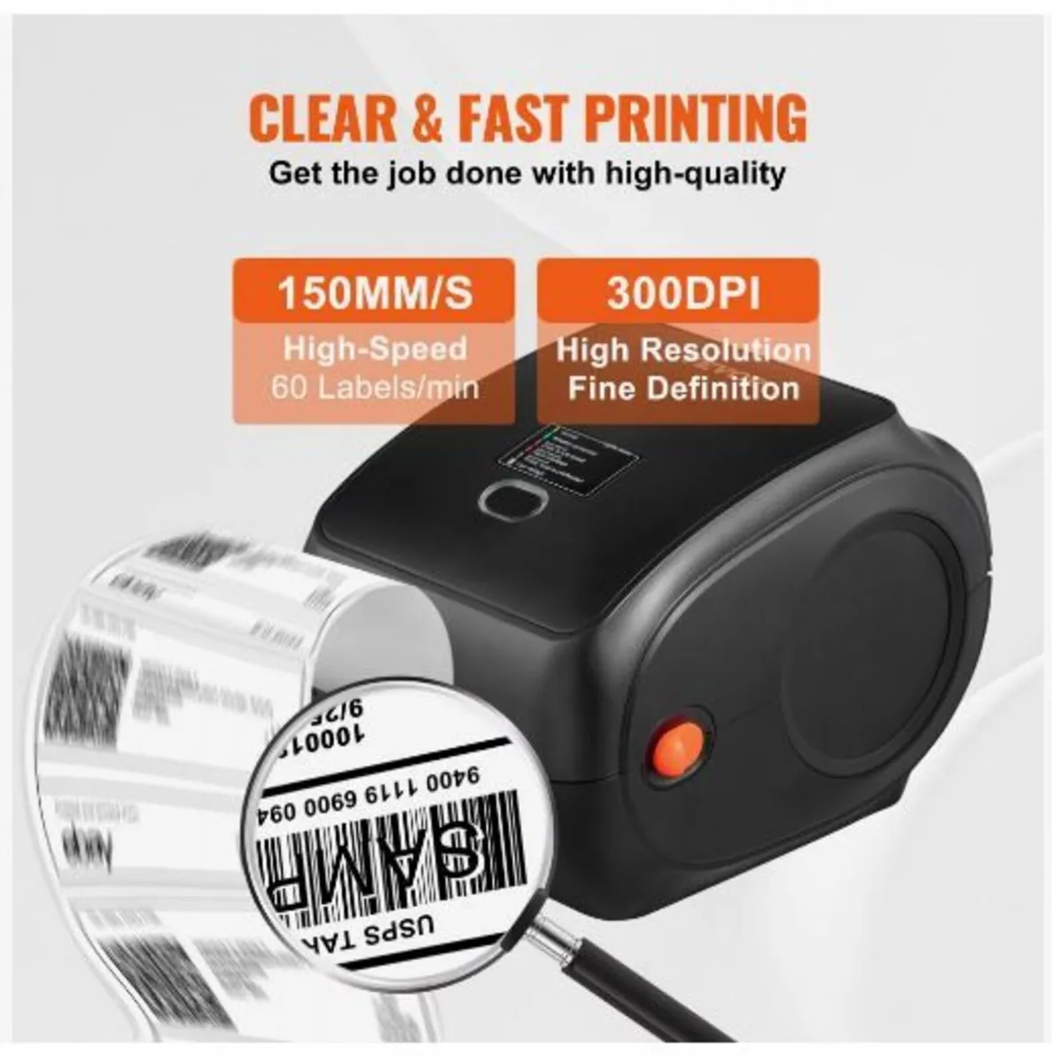 Thermal Label Printer, 300DPI for 4x6 Mailing - Image 4