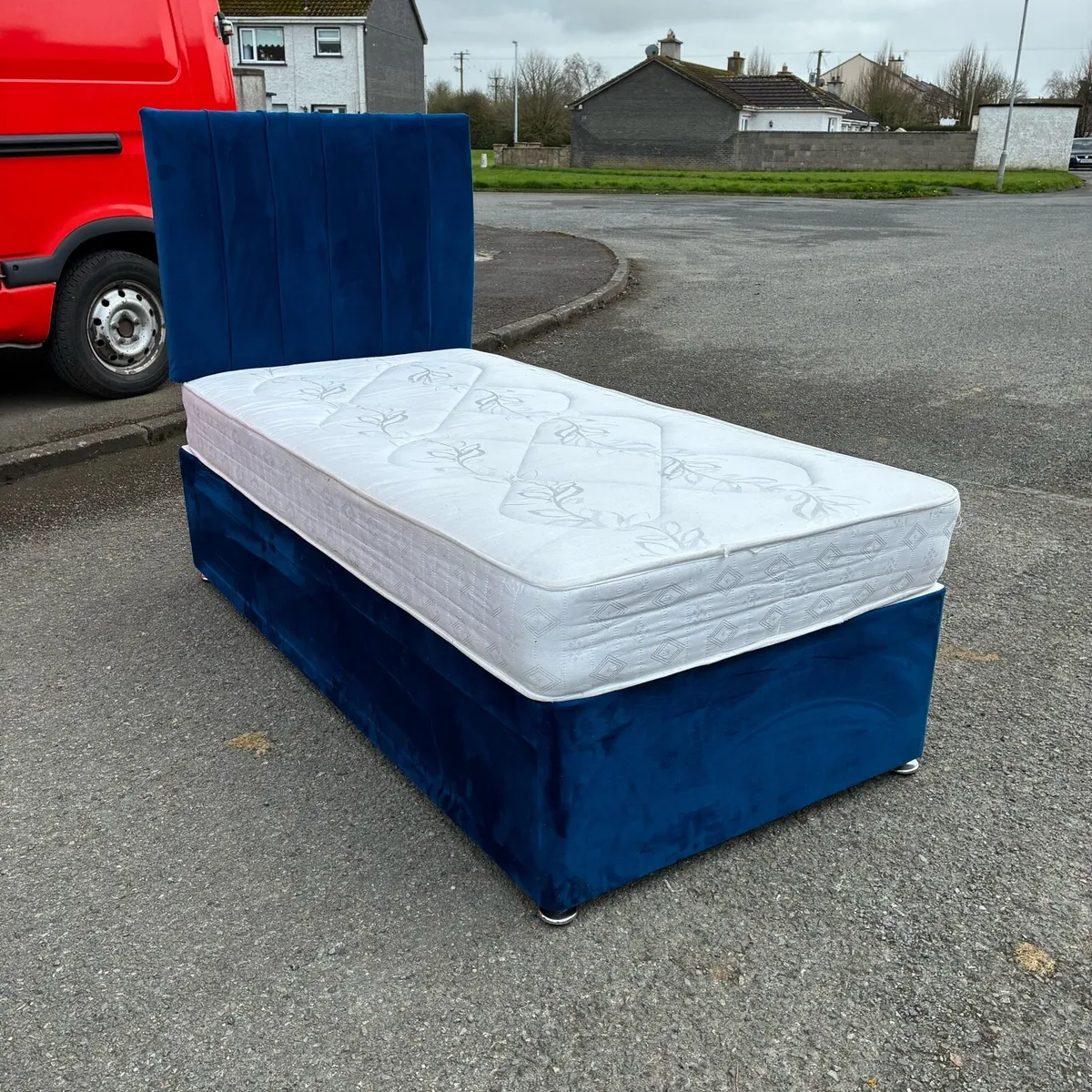 Fab! Blue Single bed & Mattress - Image 2