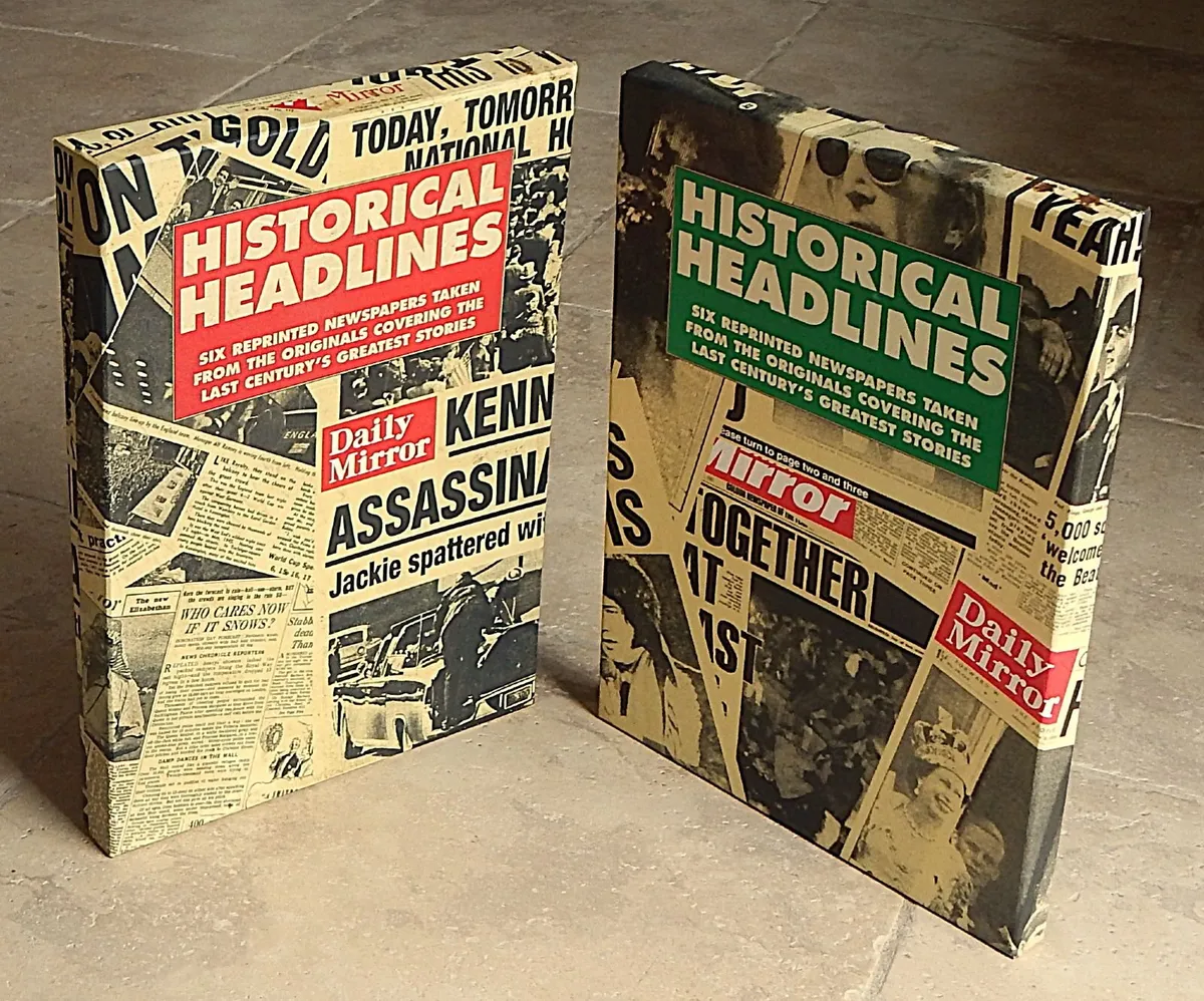 2 Boxed Collections of Historical Headlines - Image 4