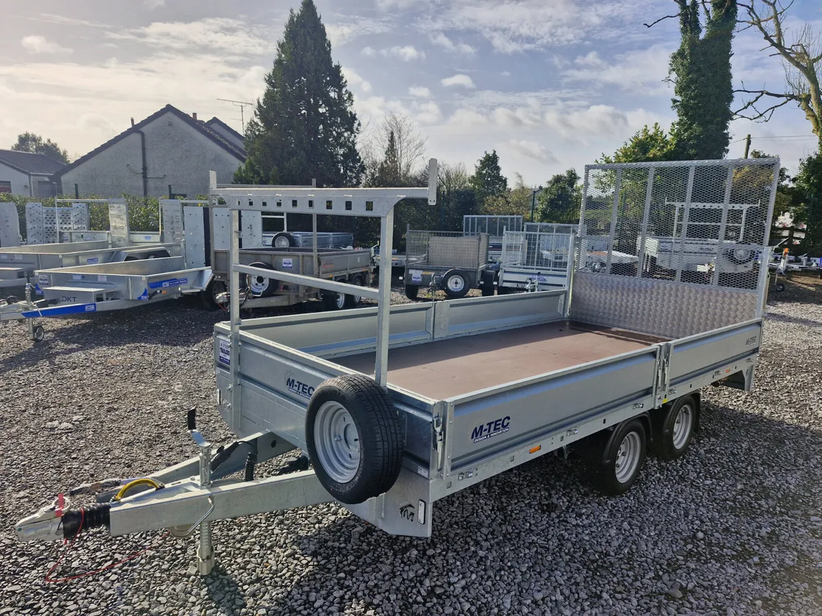 NEW   M-TEC  14' x 6'6"   DROPSIDES TRAILER - Image 2