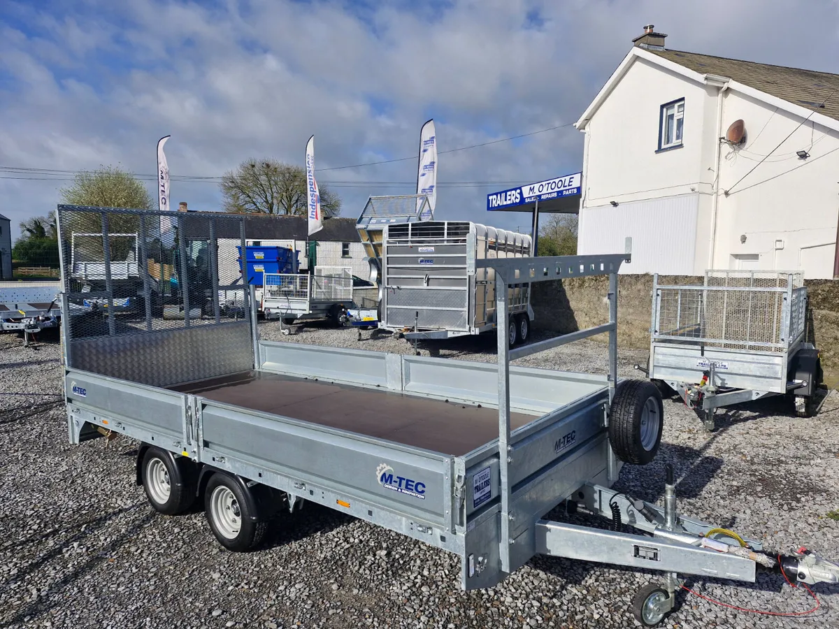 NEW   M-TEC  14' x 6'6"   DROPSIDES TRAILER - Image 1