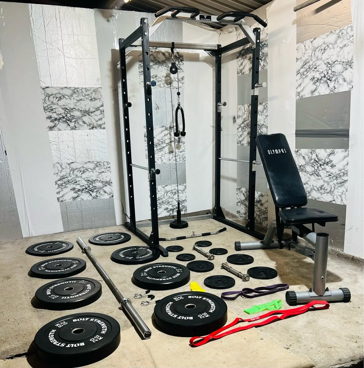 BRANDED WEIGHTS BARBELL POWER RACK PULLY CABLE +++ - Image 2