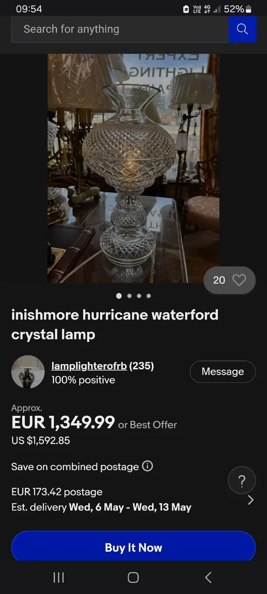 Waterford crystal lamp - Image 2