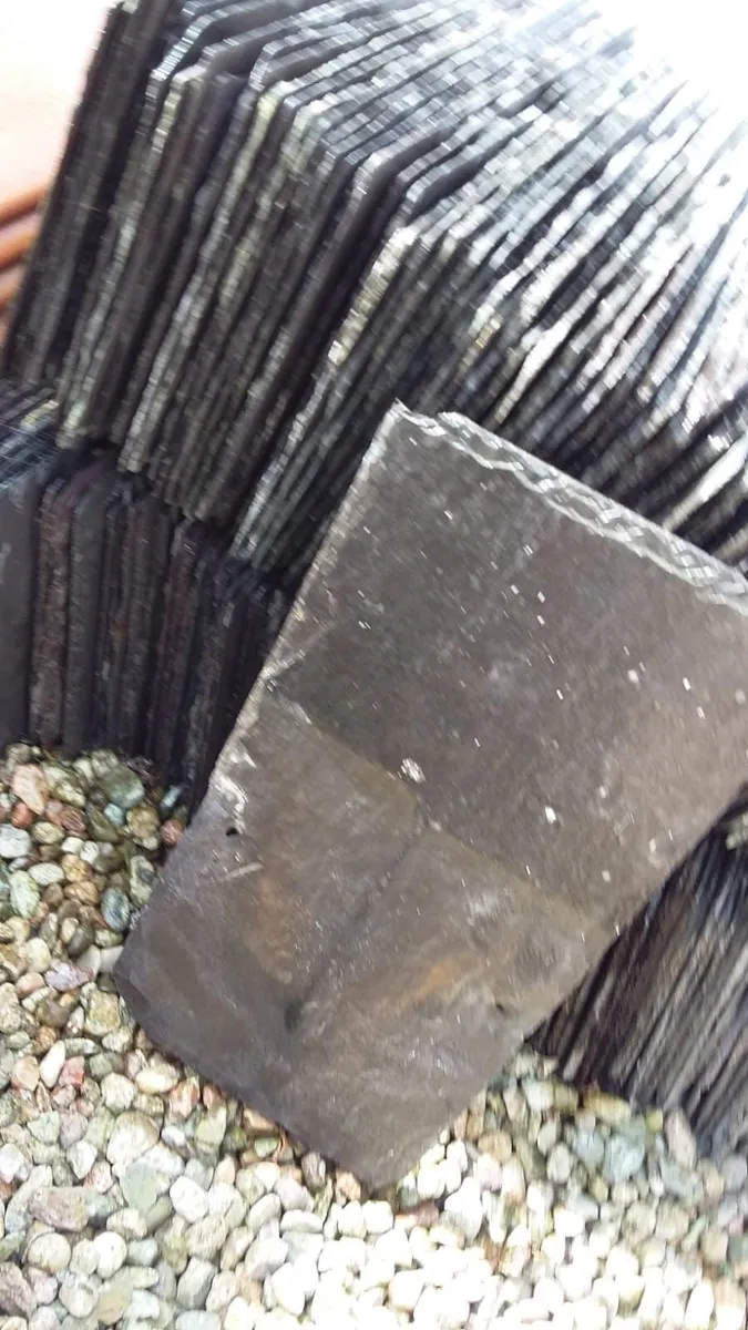 Bangor slates chimney pots floor ridge roof tiles - Image 1