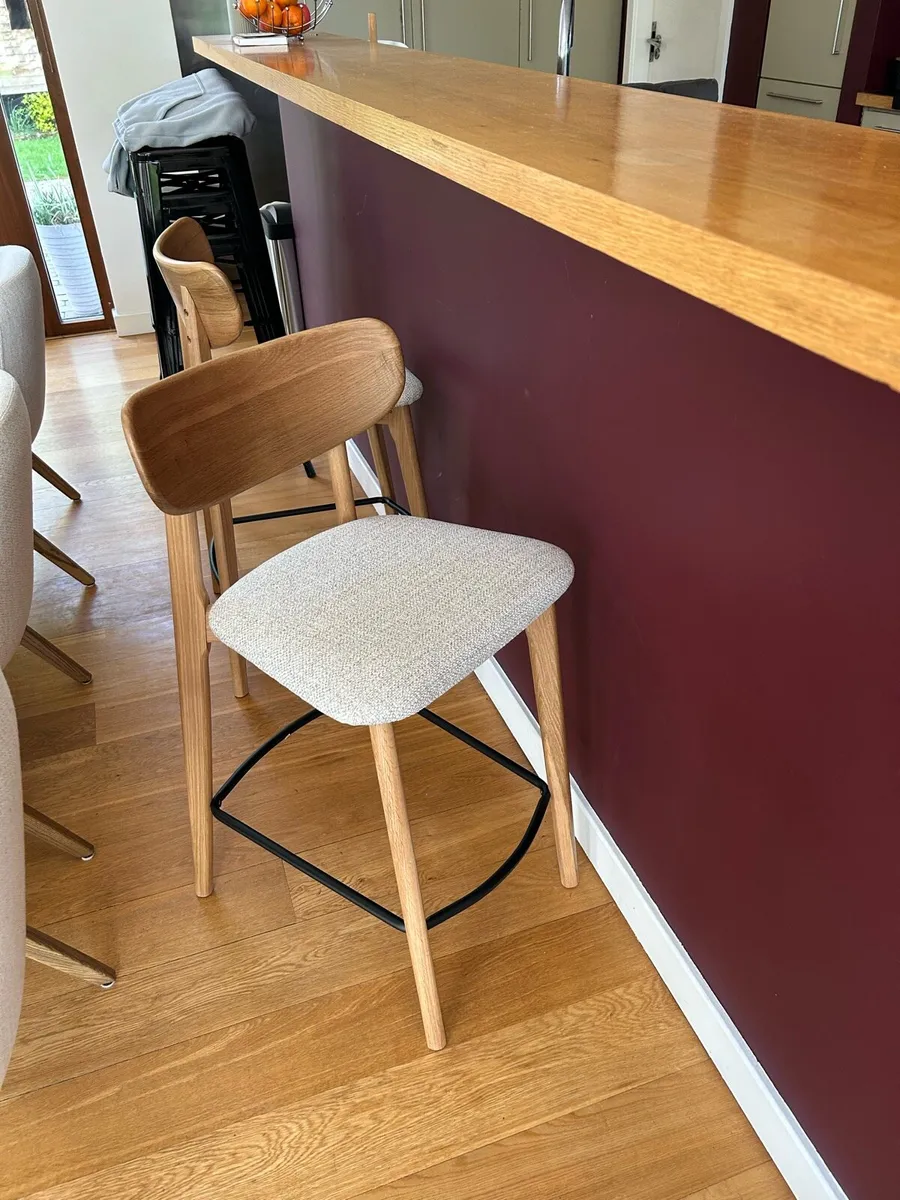 EZ Living Oak Bar Stools - Brand New (3 chairs) - Image 1