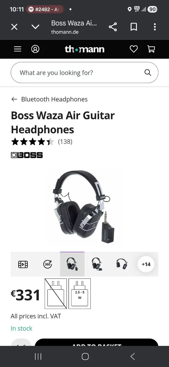 Waza air wirless headphones and extra receiver