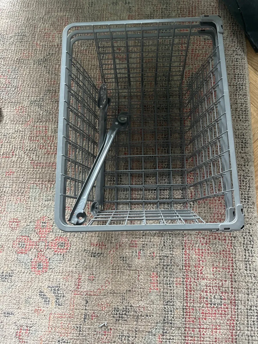 IKEA Komplement grey basket with rails