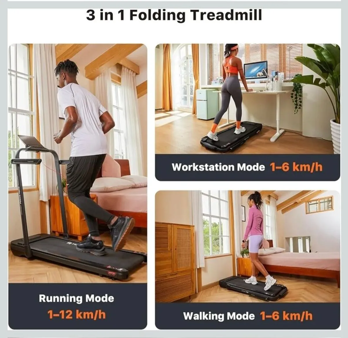 Folding Threadmill with Running Speeds - Image 2