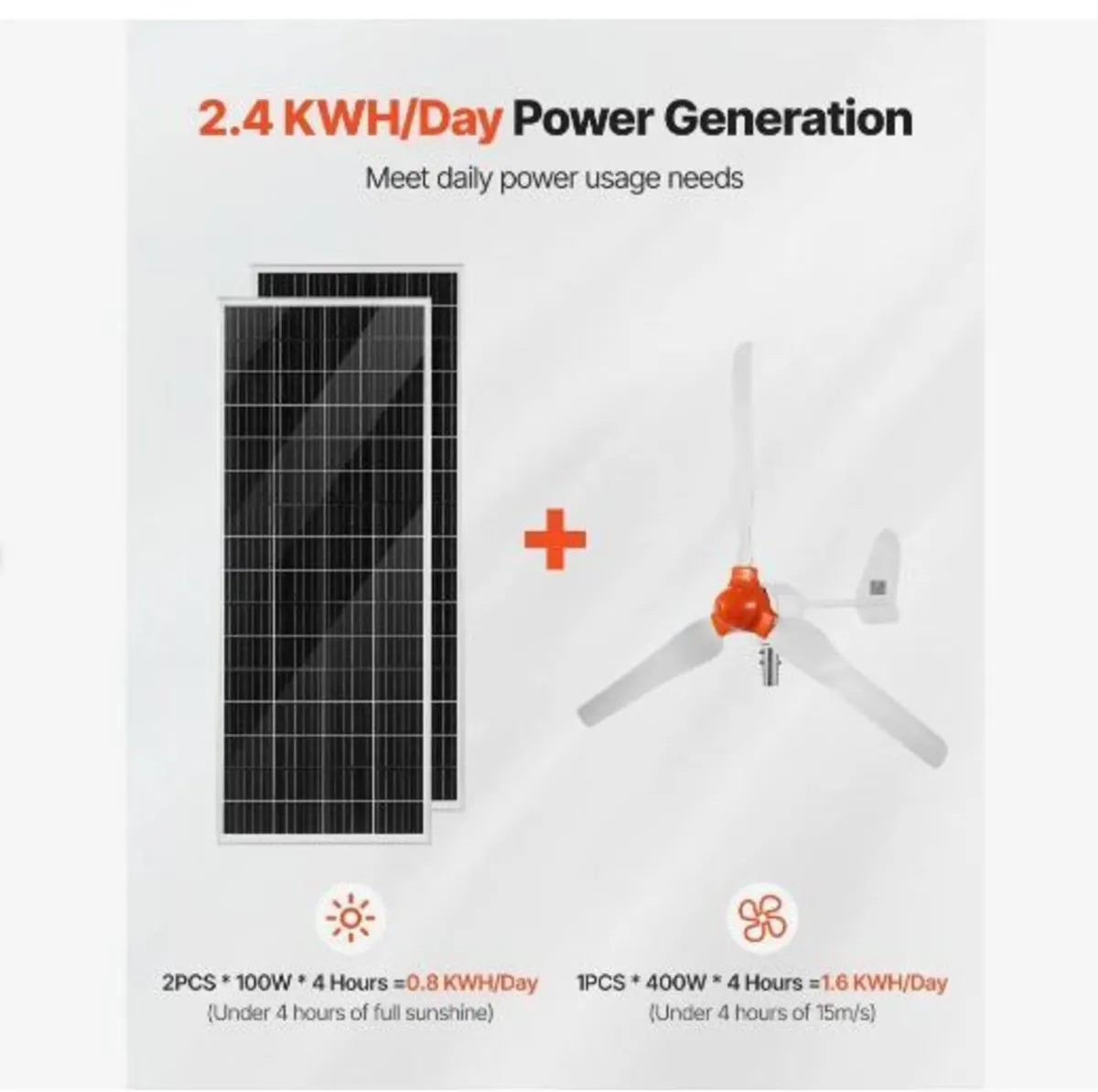 12V 600W Solar Wind Power Kit - Image 4