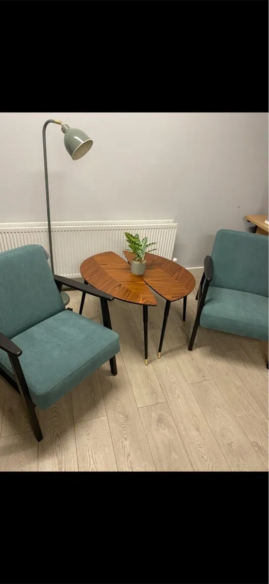 IKEA green chairs and two side tables fully made - Image 1
