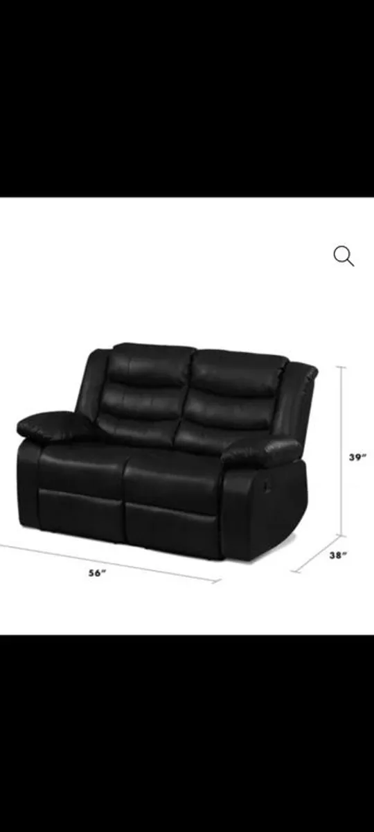 Black 2 Seater Recliner
