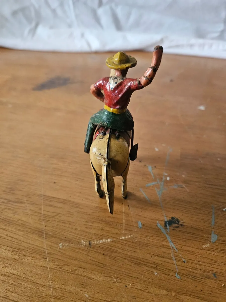 Vintage Retro Tinplate 1950's Cowboy West Germany - Image 3