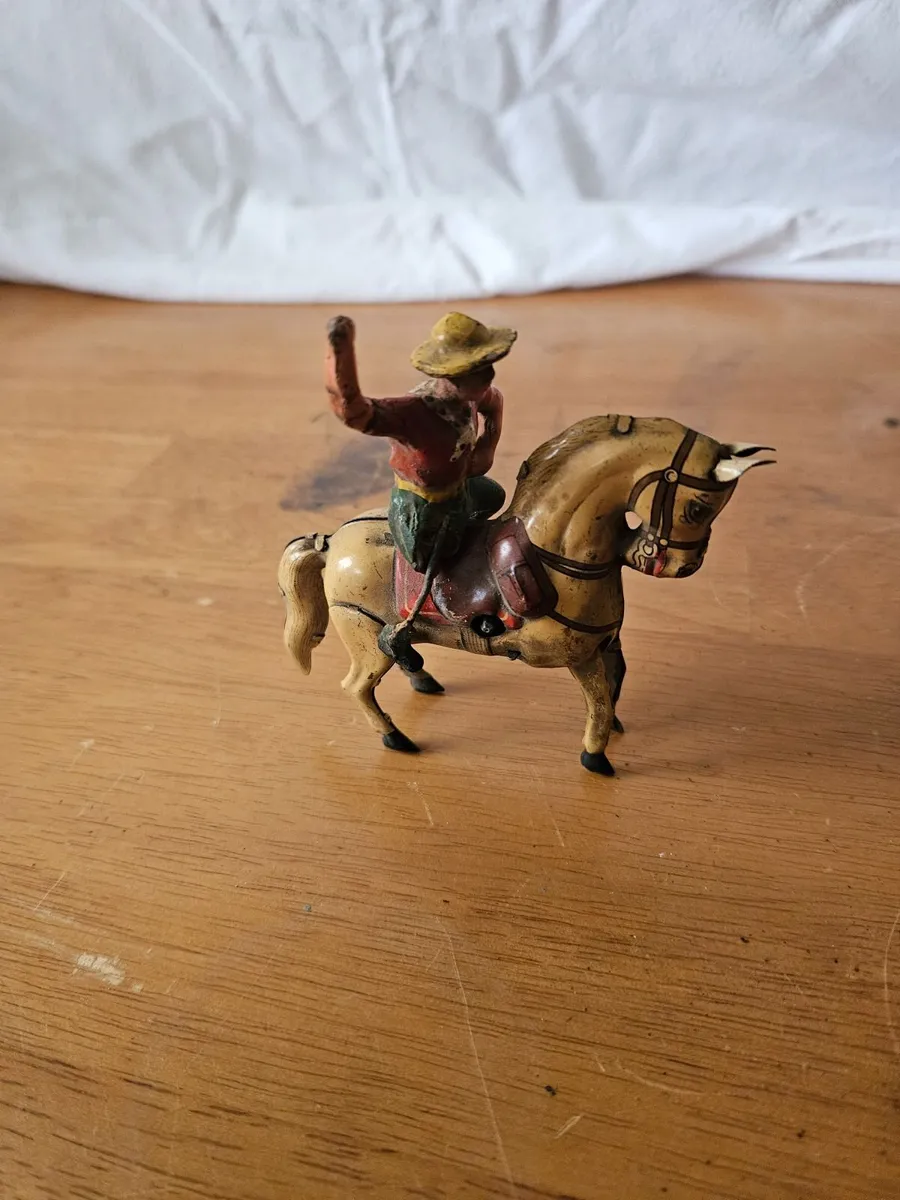 Vintage Retro Tinplate 1950's Cowboy West Germany - Image 4