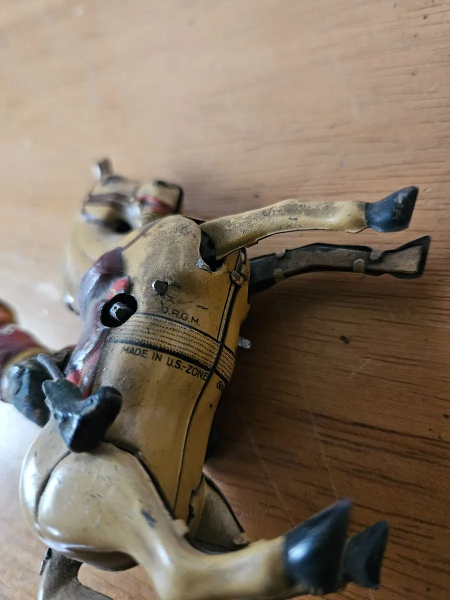 Vintage Retro Tinplate 1950's Cowboy West Germany - Image 2