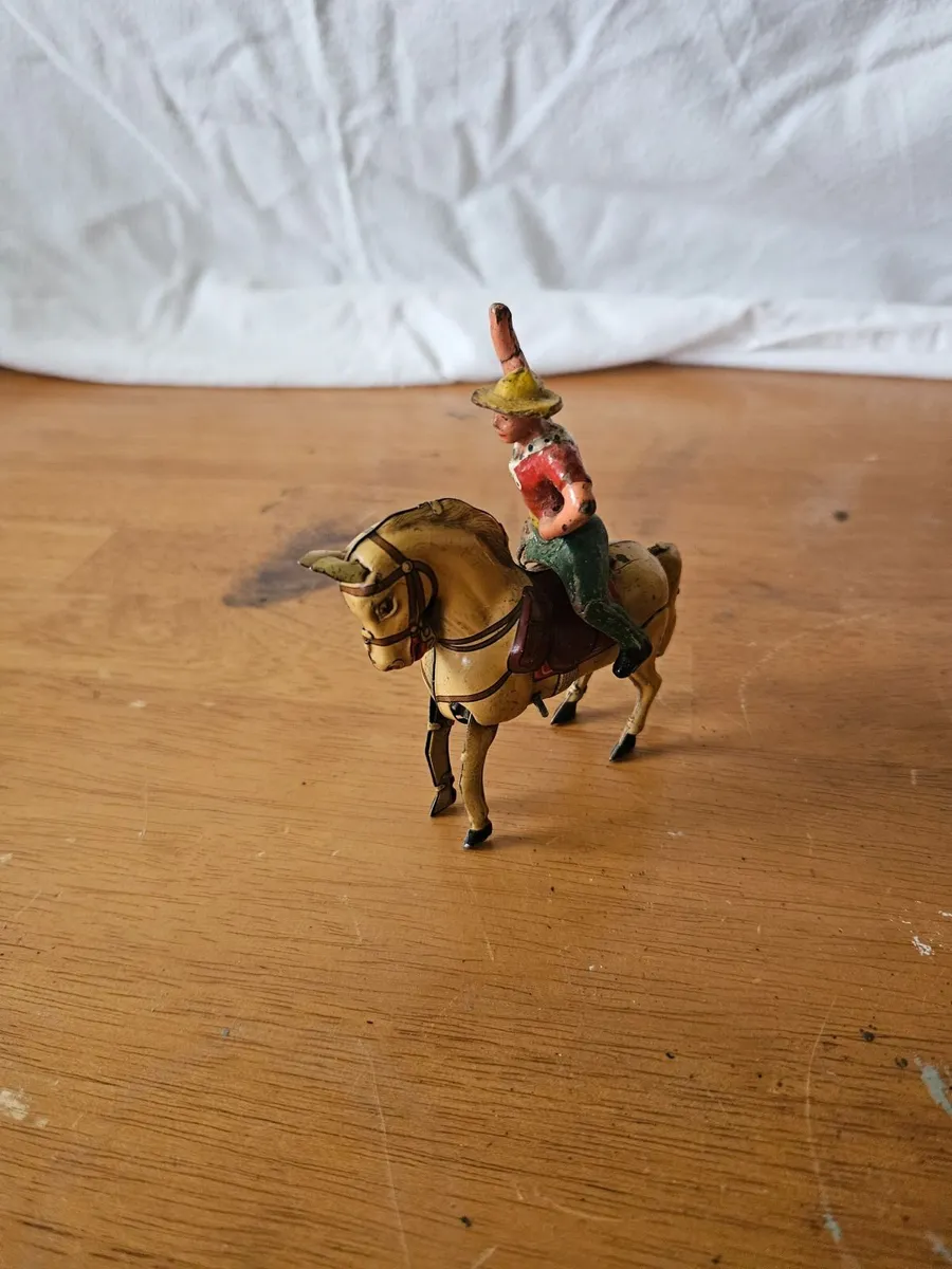 Vintage Retro Tinplate 1950's Cowboy West Germany - Image 1