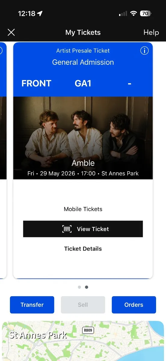 2 Tickets for Amble in St. Anne’s Park May 29th - Image 2