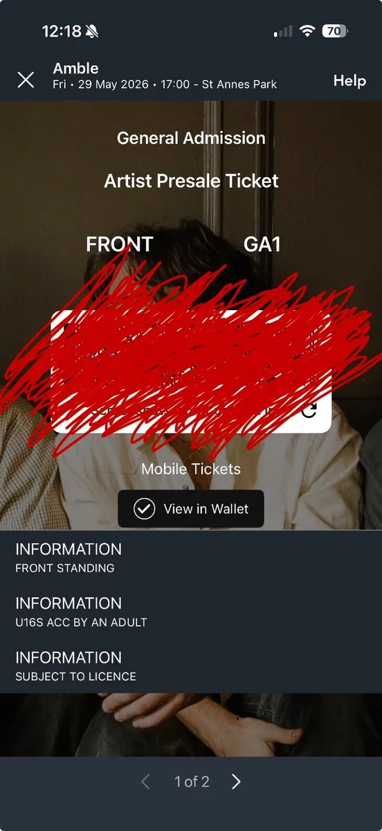 2 Tickets for Amble in St. Anne’s Park May 29th - Image 3