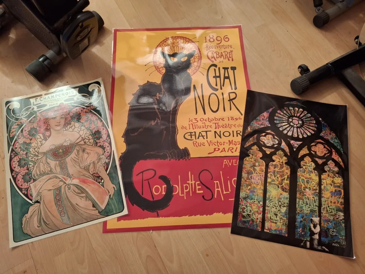 3 x laminated posters