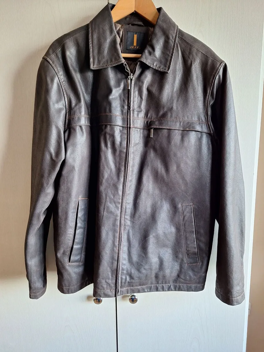 JEFF leather jacket size large - Image 1