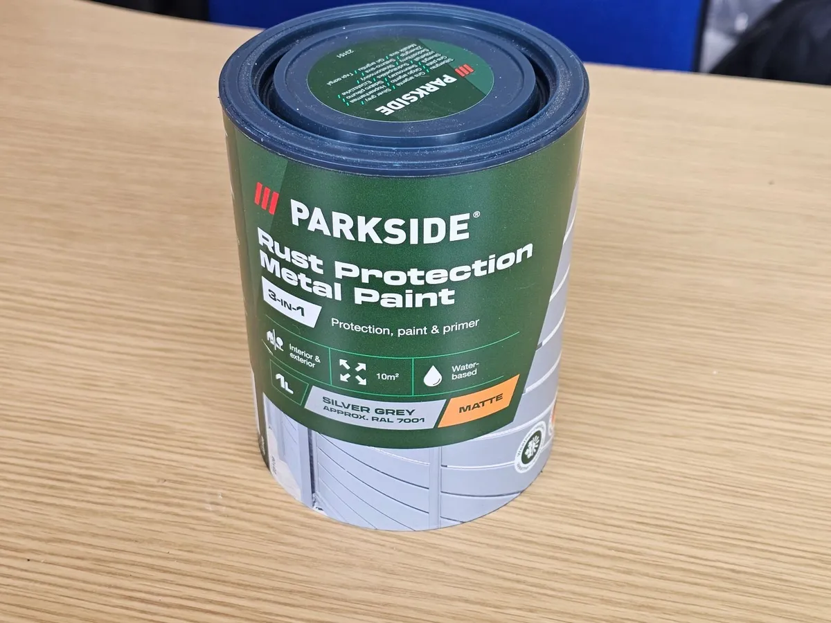 1L Silver Grey matt Rust Protection Metal Paint - Image 1