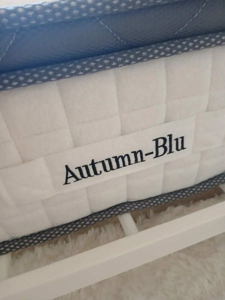 Fleur cream metal bedrame & new matress - Image 3