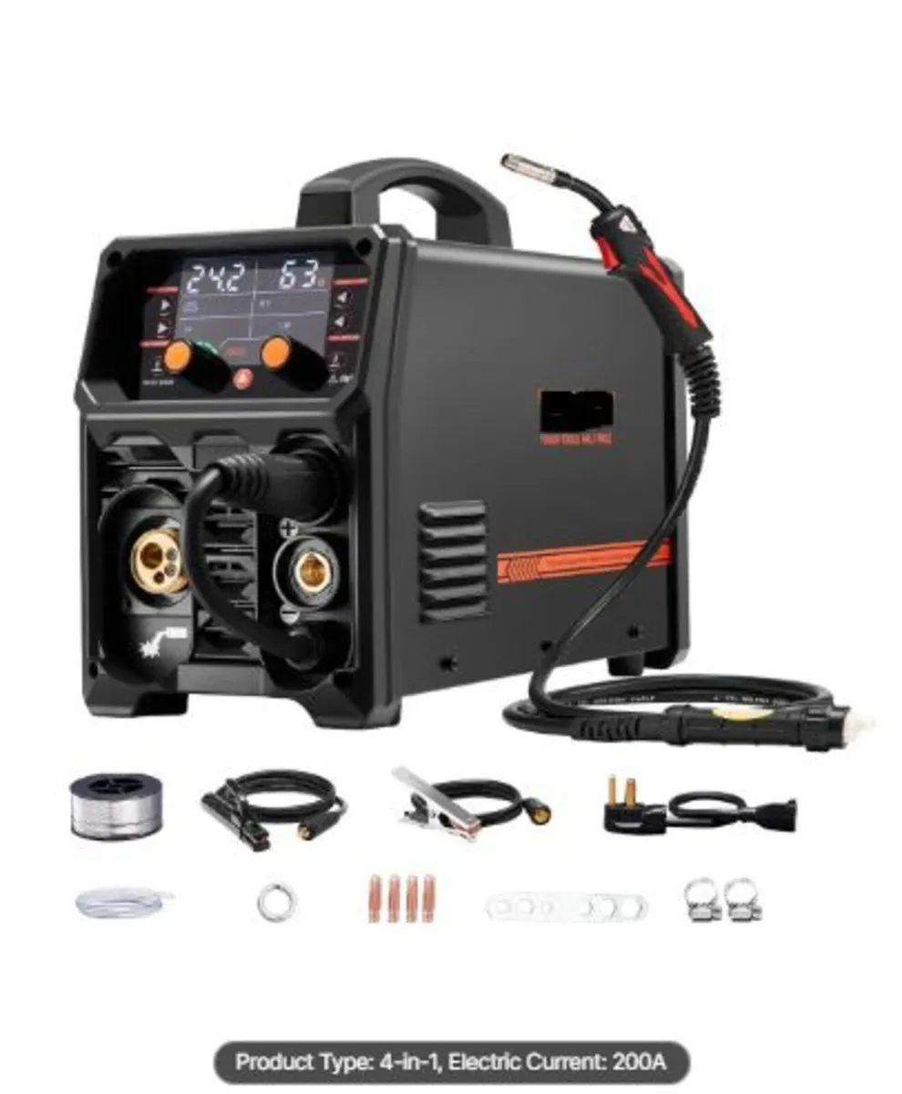 MIG Welder, 200A Synergic Mig Welding Machine, - Image 1