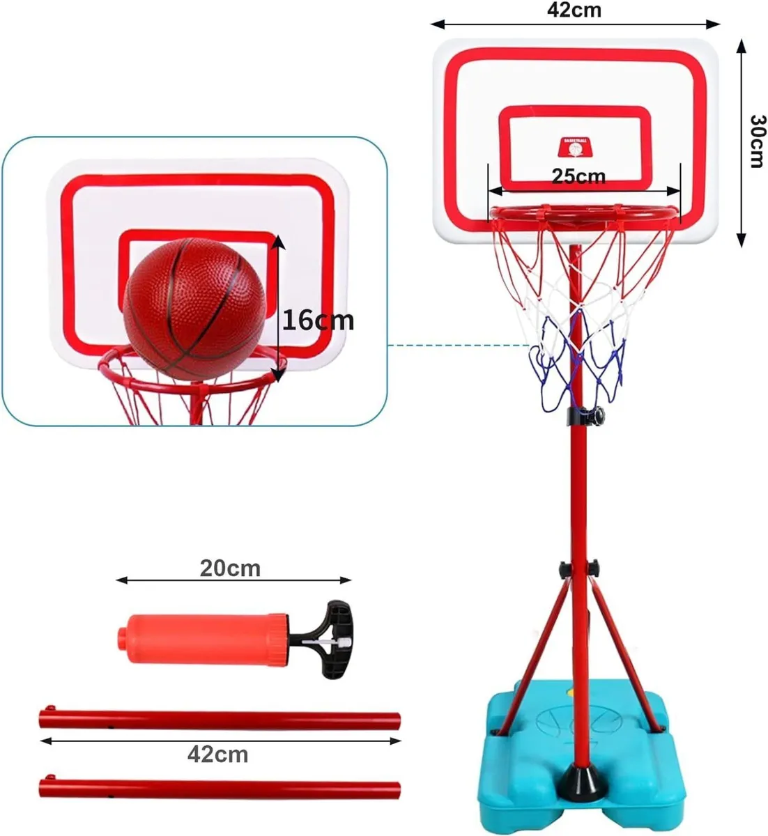 Adjustable Basketball Hoop and Stand for Children - Image 2