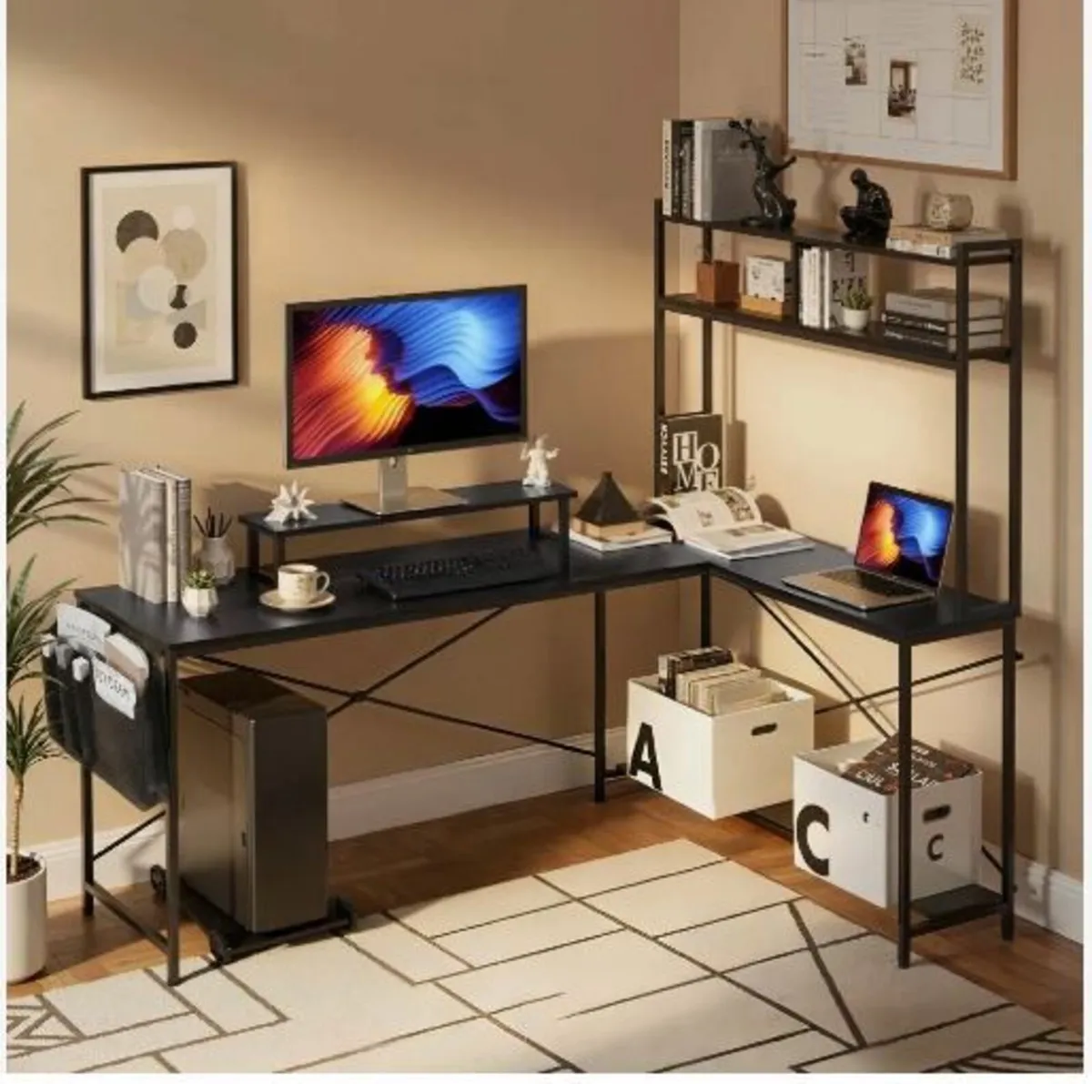 L-Shaped Computer Desk, 1.7m - Image 4