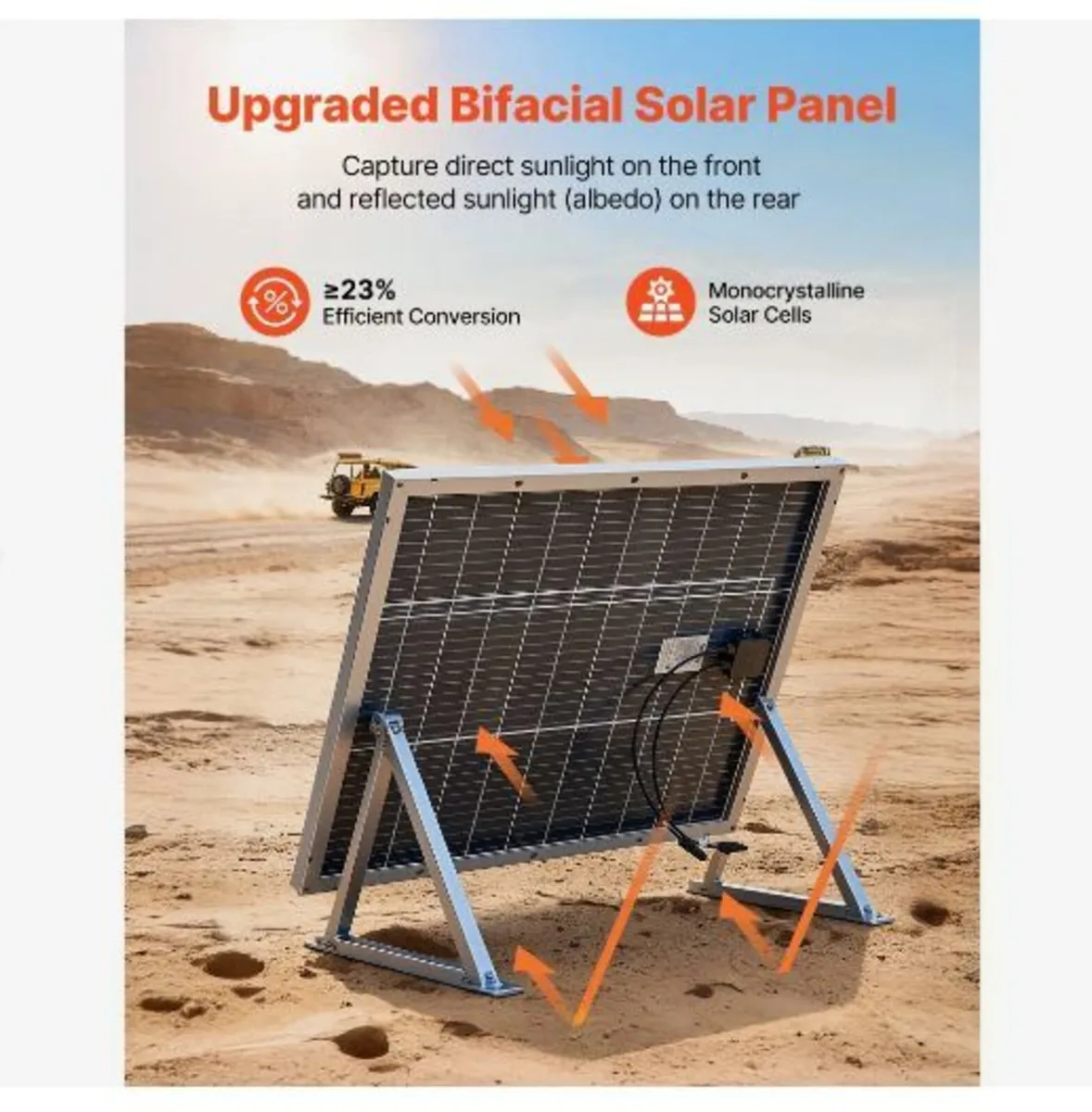 2PCS 100W Bifacial Solar Panels - Image 3