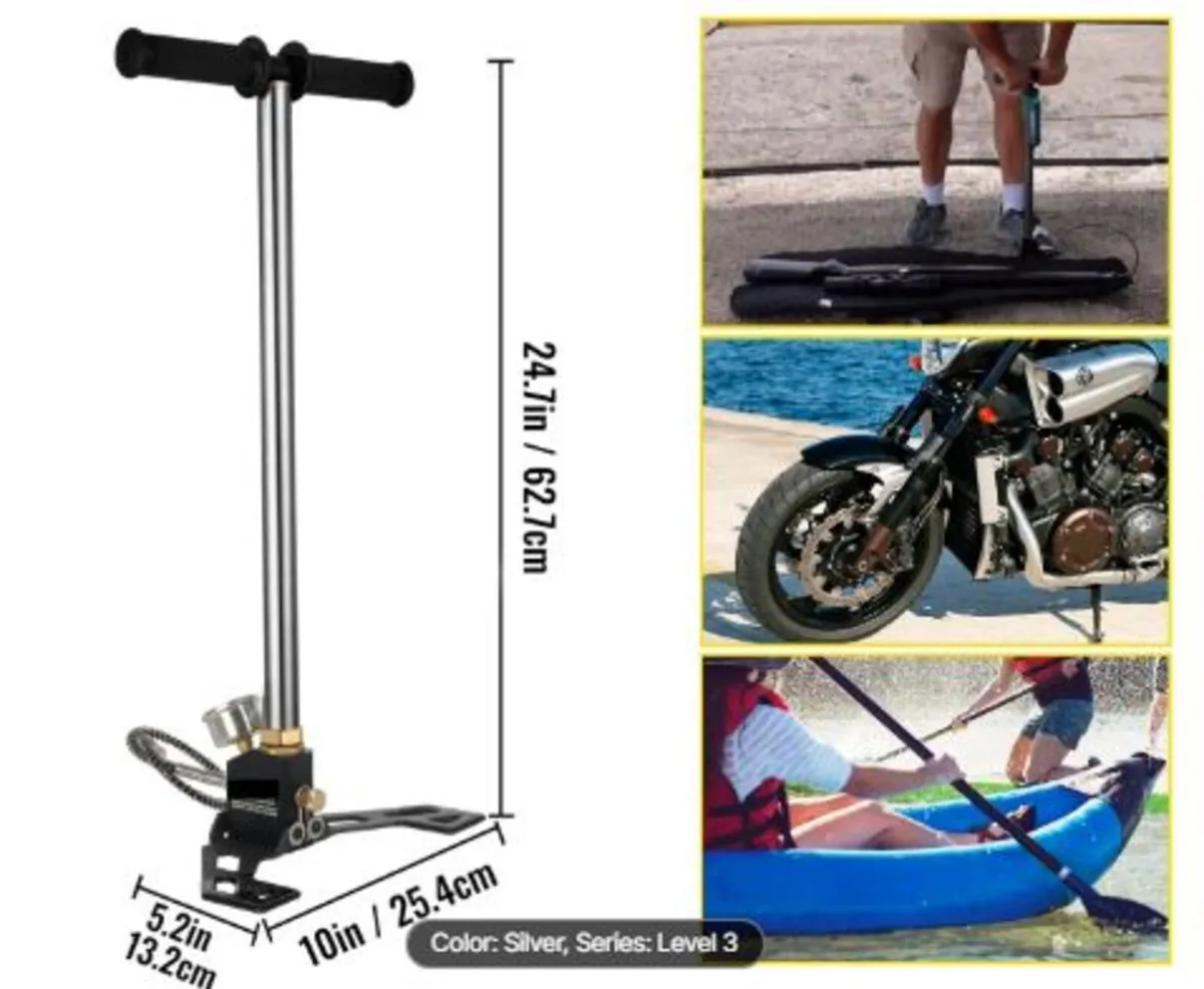 3-Stage Hand Stirrup Pump Stirrup Pump 4500 psi - Image 2