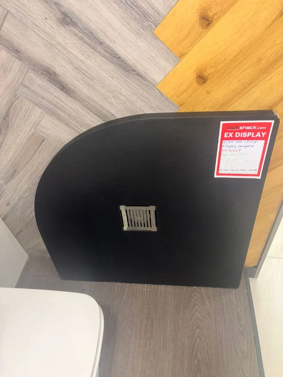 900mm Quadrant Black Slate Tray - PLEASE READ AD! - Image 1