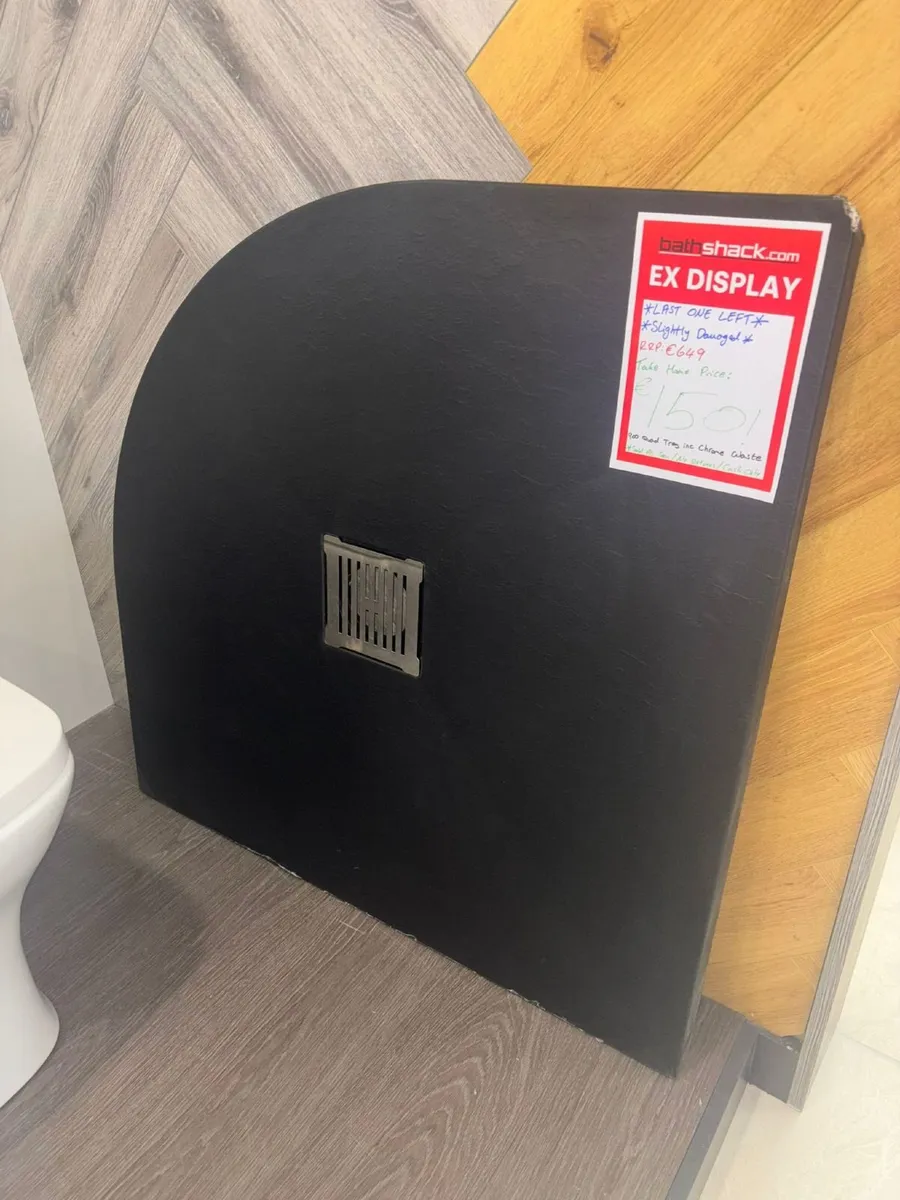900mm Quadrant Black Slate Tray - PLEASE READ AD! - Image 2