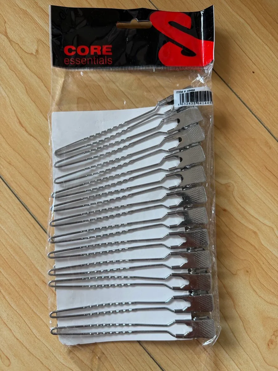 Hair tools Clips Silver Pk12 - Image 1