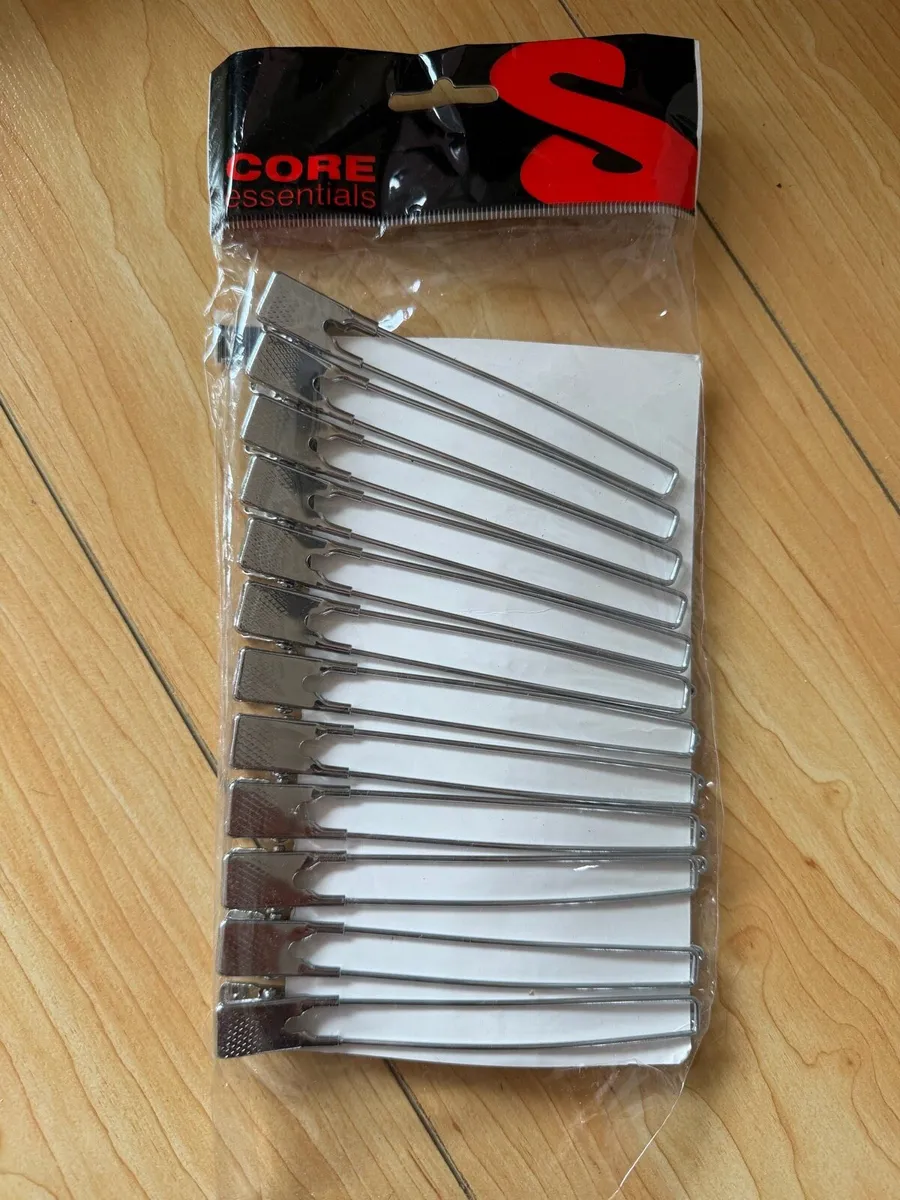 Hair tools Clips Silver Pk12 - Image 2