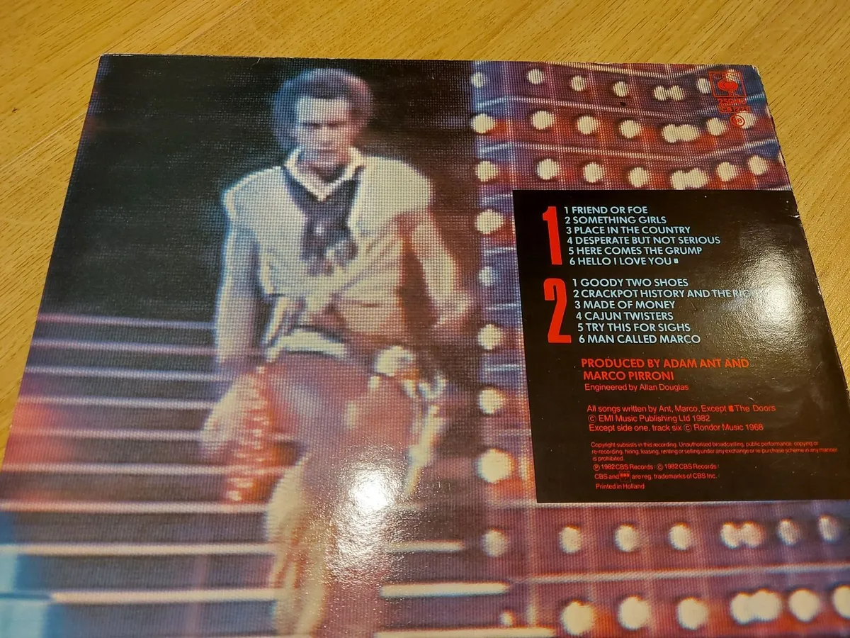 ADAM ANT - FRIEND OR FOE - VINYL RECORD LP - Image 2
