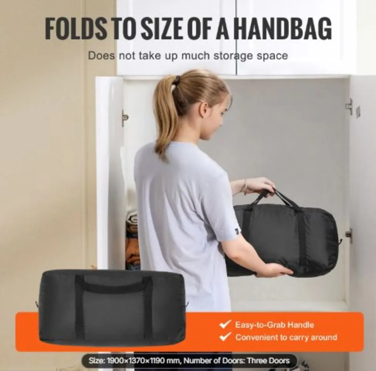 3 Doors Bed Tent Breathable Tent 70% Blackout - Image 2