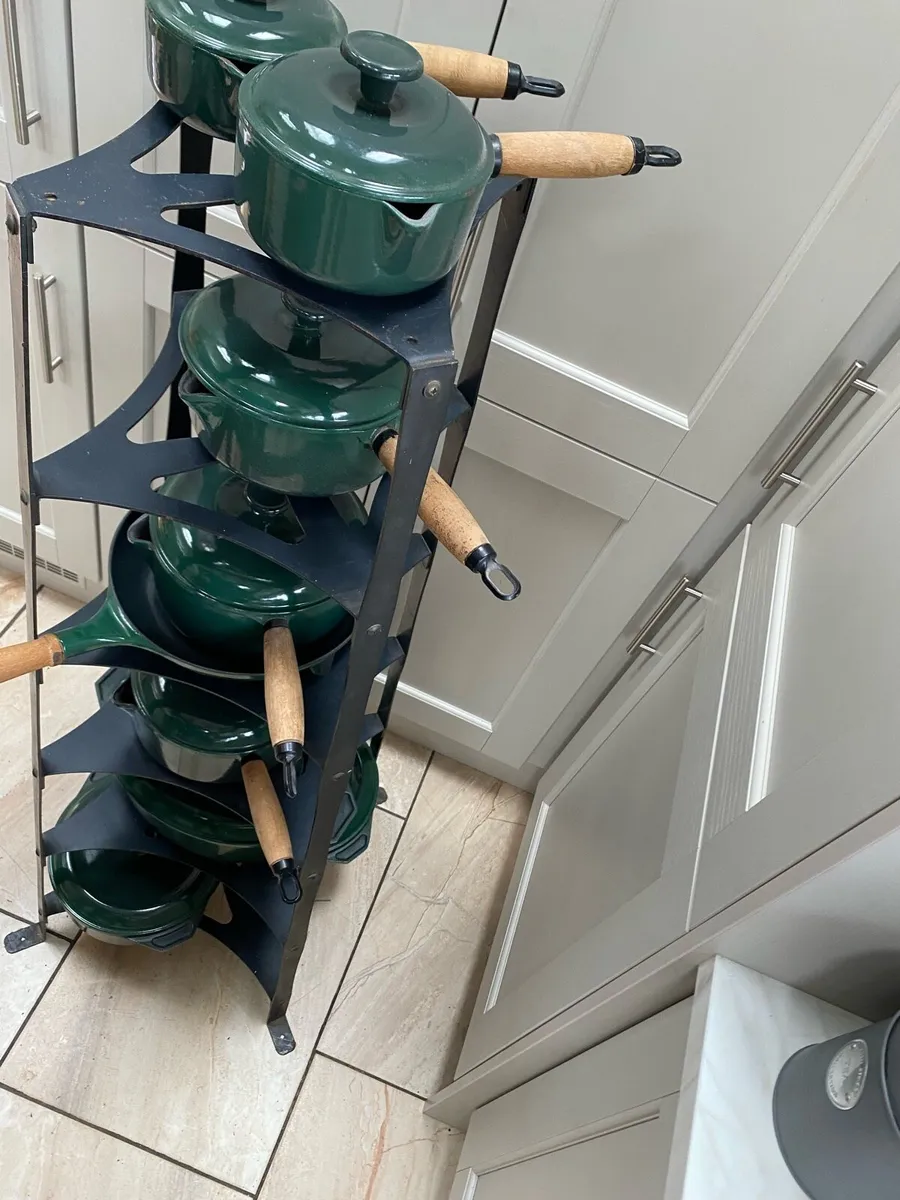 French enamel cast iron pan and pot set - Image 2