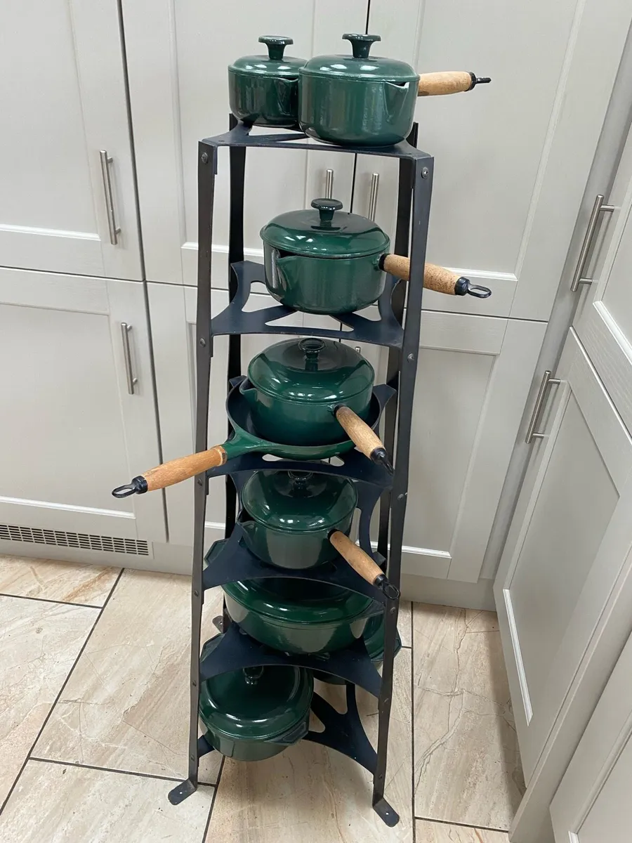 French enamel cast iron pan and pot set - Image 4