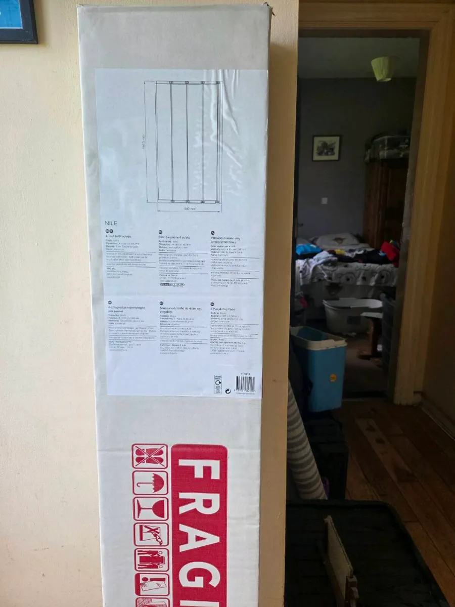 4 fold bath screen - Image 1