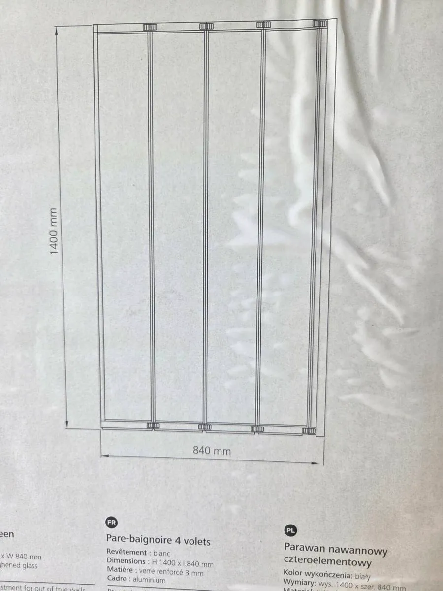 4 fold bath screen - Image 4