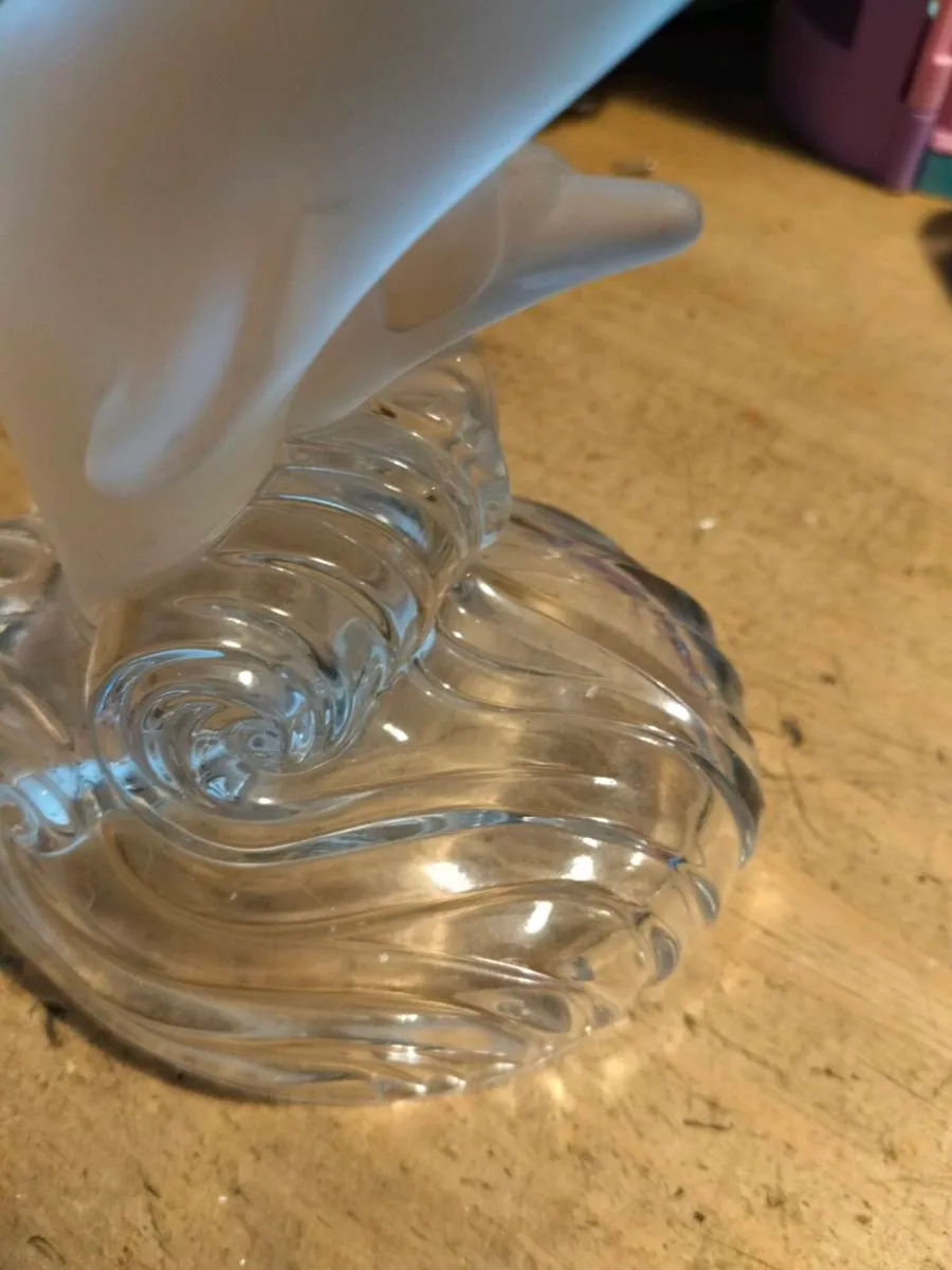 Royal crystal Rock. 24% lead crystal Dolphin figur - Image 2