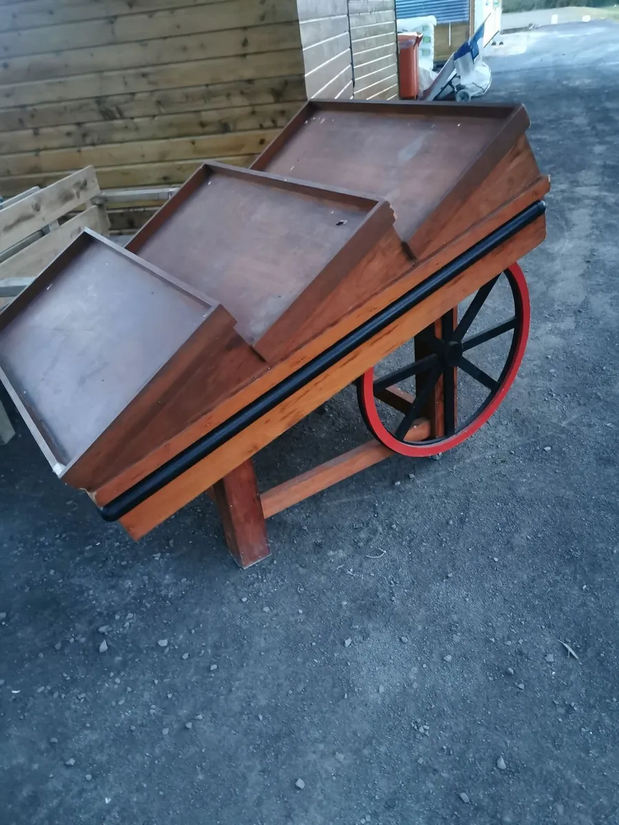 Wooden Display Cart / Market Stand for Sale - Image 1