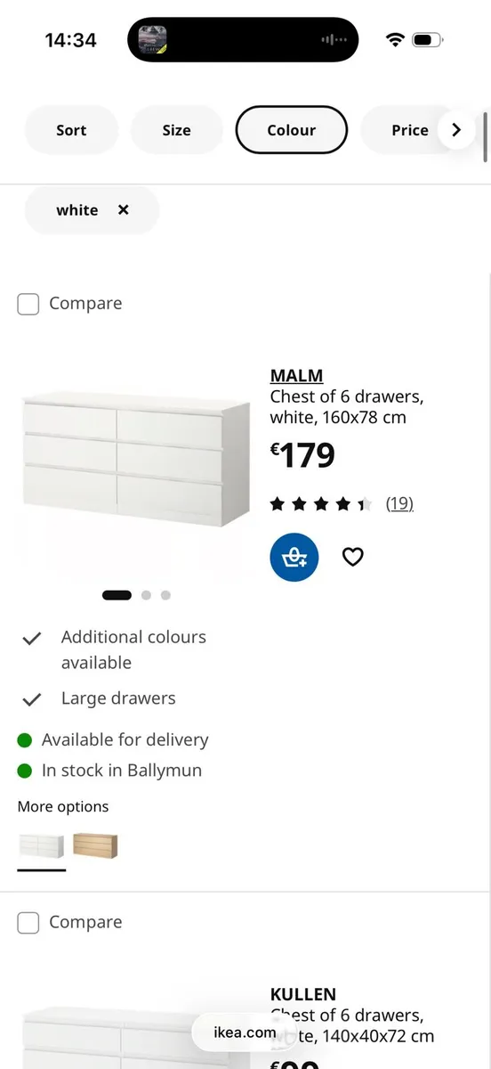 Ikea chest of drawers - Image 2